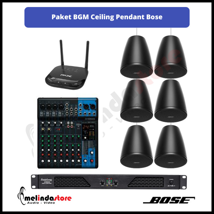 Paket Background Music Speaker Ceiling Pendant Bose DM3P B